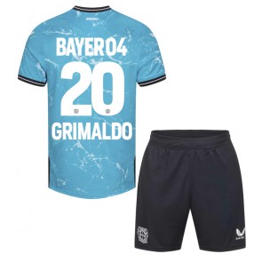 Bayer Leverkusen Alejandro Grimaldo #20 Tredje trøje Børn 2023-24 Kort ærmer (+ korte bukser)